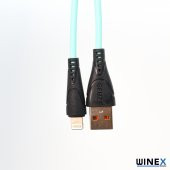 Winex CA30 USB to Lightning Hızlı Data ve Şarj Kablosu 2.4A Mavi - 2