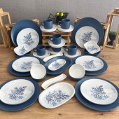 Keramika Kahvaltı Takımı Blue Magıc 37 Parça 6 Kişilik - 1