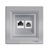 SCHNEİDER ASFORA RJ11+RJ45 (CAT3+CAT6) (ÇERÇEVELİ) - 1