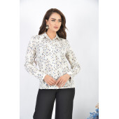 SORALLİNE KADIN BLUZ 4198 EKRU DİJİTAL BASKILI MEVSİMLİK ÜRÜN - 1