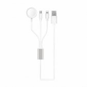 Fuchsia 3 in 1 Lightning-Type-C-Wireless USB Şarj Kablosu - 2