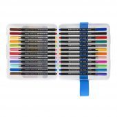Fineliner Kalem 24 Renk Plastik Kutu 0.4mm Keçe Uçlu Kalem 1 Paket Pensan Fineliner 6500HP 0.4mm Keçe Uçlu Kalem - 3