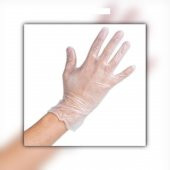 Alfoex Marka-Vinil Pudrasız Beyaz Eldiven Muayene Eldiveni Large 100lü 20 Adet - 3