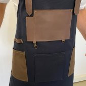 Şef, Barista, Atölye Önlüğü, Deri Detay Önlük - 3