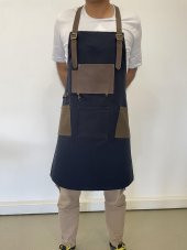 Şef, Barista, Atölye Önlüğü, Deri Detay Önlük - 4