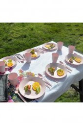 Çantalı Piknik Seti Pembe 30 Parça - 3