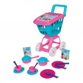 Uçar Oyuncak Buzlar Ülkesi Market Arabası 47 cm & Mutfak Seti 17 parça - 1
