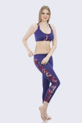 Mor Desenli Sporcu Bralet - 1