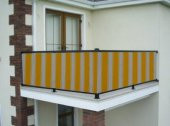 Ceylan Home Balkon Demiri Perdesi Kuş Gözü Sarı Kalın 250x80 - 1