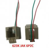 6P/2C RJ11 623K Dişi Telefon Soketi - 1