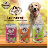 ProChef 12 Adet Kuzu Etli Kıyılmış Premium Yüksek Enerji Köpek Maması 415 Gr 12li Pro Chef Konserve Yaş Mama - 3
