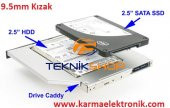 Dell uyumlu DVD-SSD Çevirici Adaptör Kızak 9.5mm ince Versiyon - 2