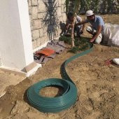 ÇİM AYIRICI 25 metre SİYAH ESNEK PLASTİK ÇİMEN SINIRLAYICI BORDÜR TAŞ TOPRAK AYIRICI - 4