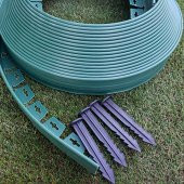 ÇİM AYIRICI 25 metre YEŞİL ESNEK PLASTİK ÇİMEN SINIRLAYICI BORDÜR TAŞ TOPRAK AYIRICI - 1