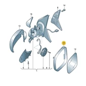 VW Caddy 2004-2010 Sol Dış Dikiz Ayna Çerçevesi Plastik 7E1858553 thumbnail 2