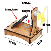 Okul Projesi-4 Güneş Paneli ile Motor Çalıştırma Yapım Seti - Demonte Ürün - 2