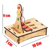 Okul Projesi-5 Led Trafik Işıkları Öğretim Seti, Paralel Bağlı Devre - Demonte Ürün thumbnail 3