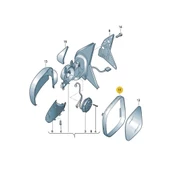 VW Transporter T5 2004-2010 Sol Dikiz Ayna Çerçevesi Plastik 7E1858553 - 2