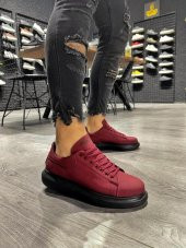 Knack Yüksek Taban Günlük Ayakkabı 045 Bordo (Siyah Taban) - 1
