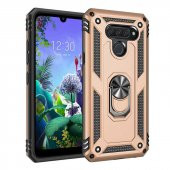 LG Q60 Kılıf Darbe Emici Selfie Yüzüklü Vega Silikon Kapak - 9