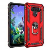 LG Q60 Kılıf Darbe Emici Selfie Yüzüklü Vega Silikon Kapak - 10