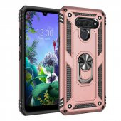 LG Q60 Kılıf Darbe Emici Selfie Yüzüklü Vega Silikon Kapak - 12