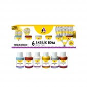Akrilik Boya Metalik Renkler 6 Renk (6x25 ml) 1 Paket Adel Akrilik Boya Metalik Renkler 6*25 ml 1 Paket - 2