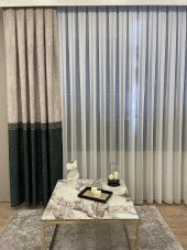 Brillant Liva Simon Model 1/2,50 Pile Fon Perde  Yeşil 70 x 270 - 1
