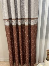 Brillant Liva Alita Model 1/2,50 Pile Fon Perde  Kiremit Rengi 100 x 270 - 2