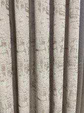Sönil Desen Jakar 1/2,5 Pile Jakar Fon Perde  Bej 80 x 270 - 3