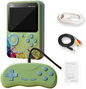 YUES Retro El Atarisi 500 Oyunlu Nostalji Oyun Konsolu 2 Kişilik Yeşil - 2