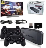 YUES M8 Oyun Konsolu 4k 64 Gb Oyun Yüklü Çift Kollu Hdmi Uyumlu Retro Atari - 1