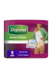 Depend Kadın Emici Külot Büyük Boy 42-50 Beden 9 X 12 Toplam 108 Ad thumbnail 3