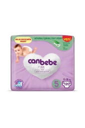 Canbebe Bebek Bezi 5 Beden / Junior Aylık Ekonomik Paket 120 Adet - 1