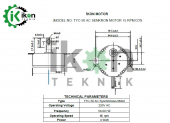 TYC 50 15 RPM CW Tek Yön 4W AC Senkron Motor,Şömine Motoru, MG503 - 4