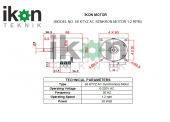 1.2 RPM 68KTYZ AC Redüktörlü Senkron Motor, Çevirme Motoru - 4