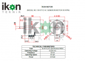60RPM 14W 60KTYZ AC Senkron Motor, Dakikada 60 Tur - 5