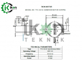 Tyc 50.49Ktyz 30 Rpm Cw Ccw Çift Yön 4W Ac Senkron Motor - 2