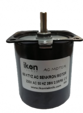 2 5 Rpm 28W 68Ktyz Ac Senkron Motor, 7 mm Delikli Mil, Çevirme Motoru, Dakikada 2,5 Tur - 1
