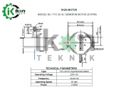 TYC 50 / 49KTYZ 20 RPM CW Tek Yön 4W AC Senkron Motor - 2