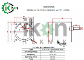 10 RPM 70KTYZ 40W AC Senkron Motor - 3