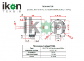 2 5 Rpm 28W 68Ktyz Ac Senkron Motor, 7 mm Delikli Mil, Çevirme Motoru, Dakikada 2,5 Tur - 2