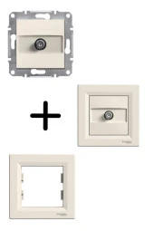 Schneider Asfora Krem Anten Priz (Çerçeveli) - 1