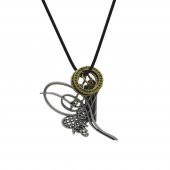 Nipora Tuğra Tasarım Ayarlanabilir İp Zincirli Pirinç Erkek Kolye thumbnail 7