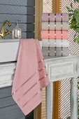 Ring Kadife Floşlu Soft 6lı (Pudra-Lila-Krem-Nar Çiçeği-Beyaz-Açık Gri) Havlu Seti - 2