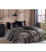 Özdilek Ranforce Çift Kişilik Nevresim Takımı-Ouro Siyah - 2