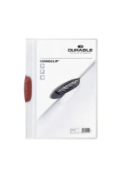 Durable Sıkıştırmalı Dosya SwingClip Ortadan Klipsli 30 Sayfa Kırmızı (25 Li Paket) - 1
