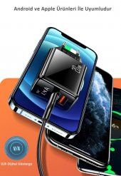 Usams US-CC133 T40 20W QC3.0+PD Type-C+USB Dijital Göstergeli Hızlı Şarj Başlığı - 8