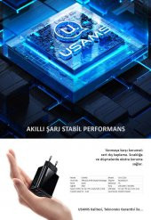 Usams US-CC133 T40 20W QC3.0+PD Type-C+USB Dijital Göstergeli Hızlı Şarj Başlığı - 10
