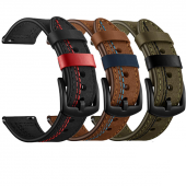 ​​Galaxy Watch 46mm (22mm) KRD-19 Dikişli Deri Tasarım Kordon - 3